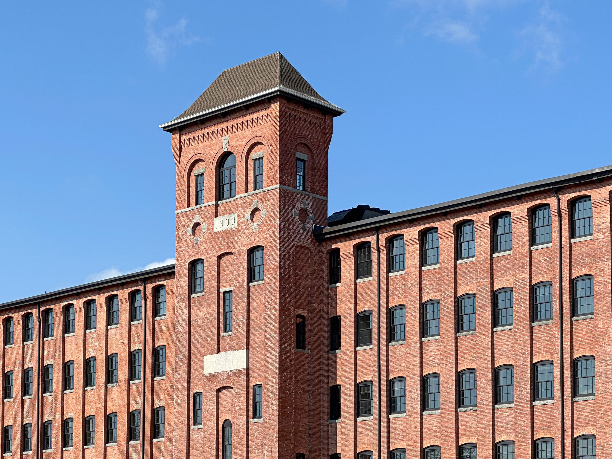 Restored Chocolate Factory architectural detail
